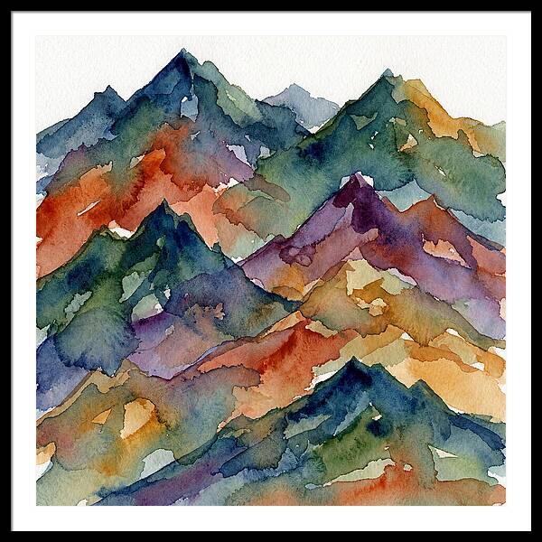 Abstract Mountain Watercolor