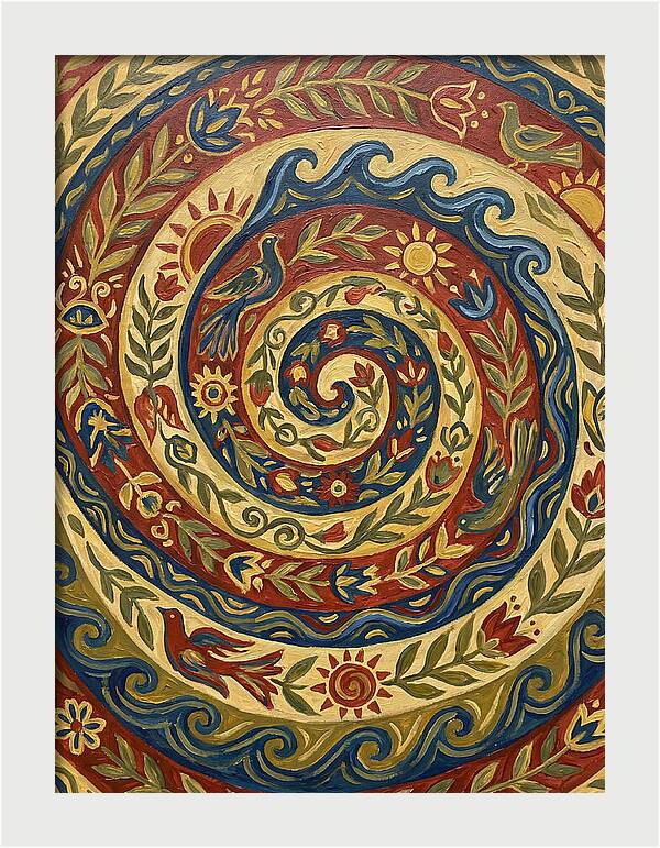 Abstract Spiral Folk