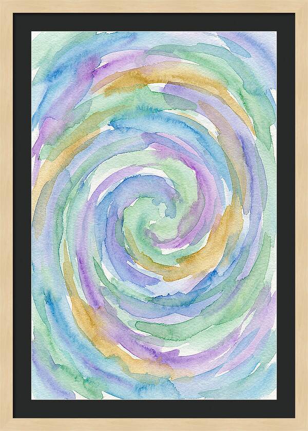Abstract Spiral Watercolor