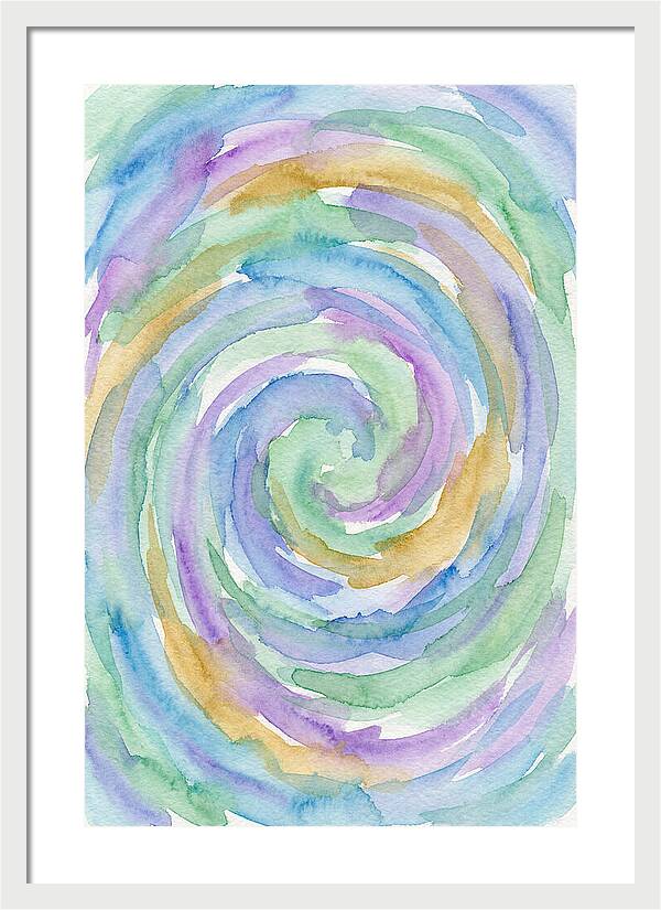 Abstract Spiral Watercolor