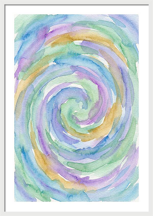 Abstract Spiral Watercolor