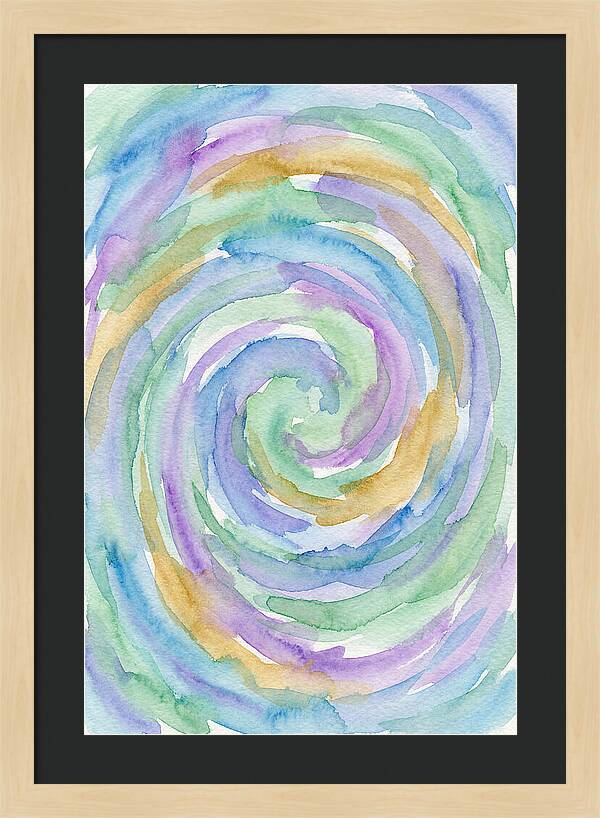Abstract Spiral Watercolor
