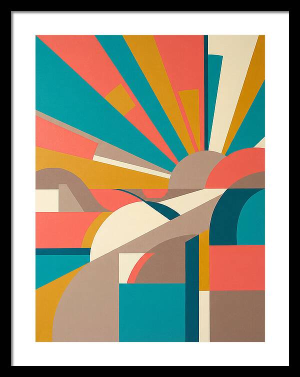 Abstract Sunrise In Bold Colors