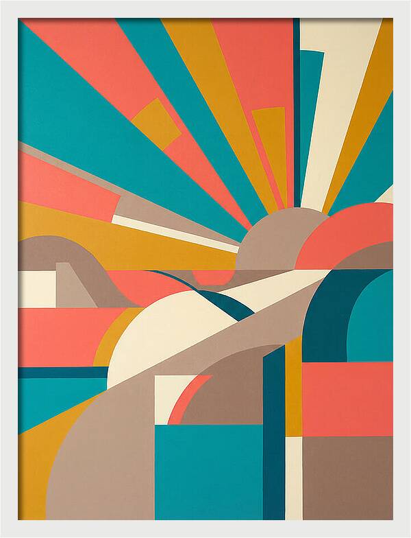 Abstract Sunrise In Bold Colors