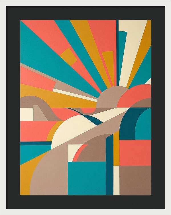 Abstract Sunrise In Bold Colors