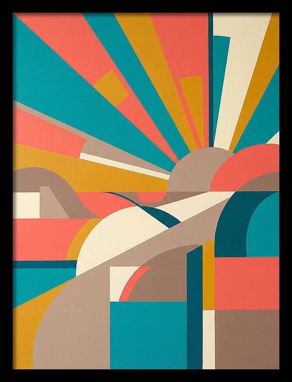 Abstract Sunrise In Bold Colors