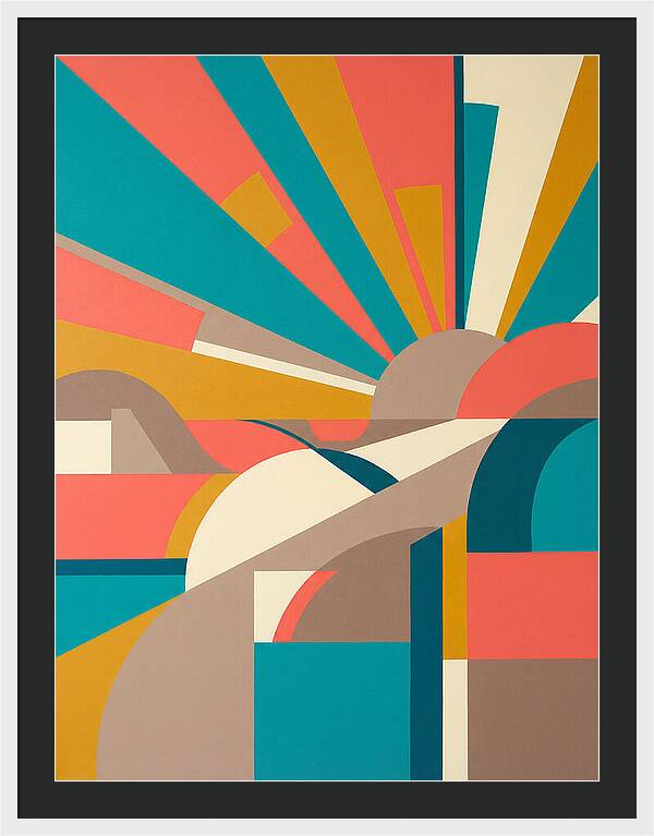 Abstract Sunrise In Bold Colors