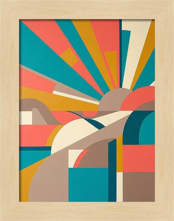 Abstract Sunrise In Bold Colors