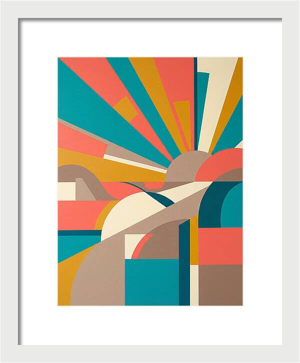 Abstract Sunrise In Bold Colors