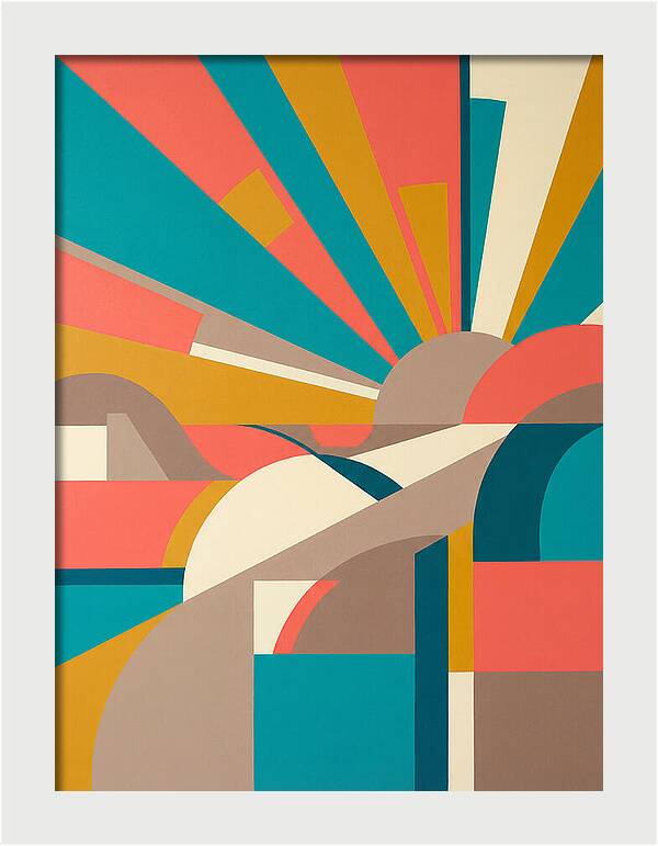 Abstract Sunrise In Bold Colors
