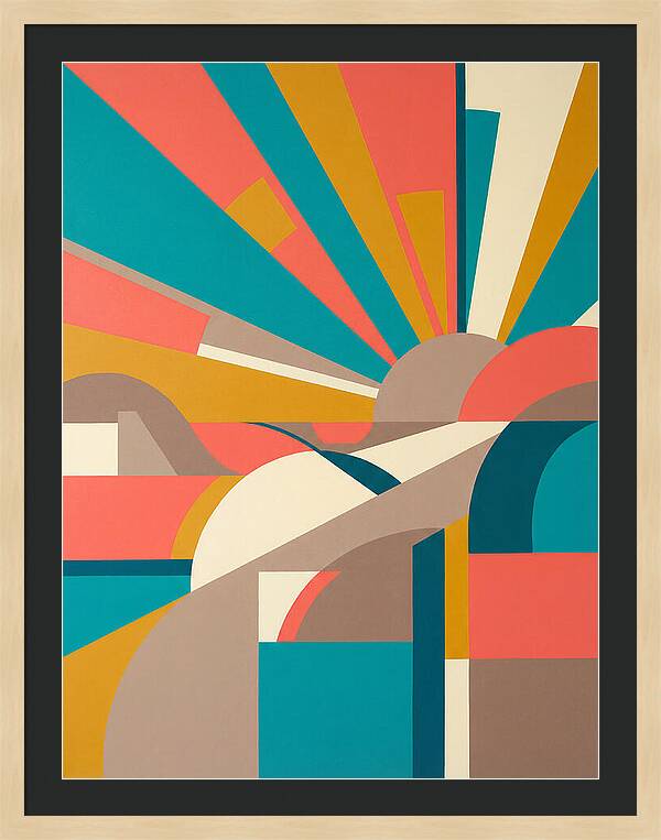 Abstract Sunrise In Bold Colors