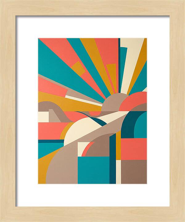 Abstract Sunrise In Bold Colors