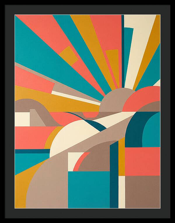 Abstract Sunrise In Bold Colors