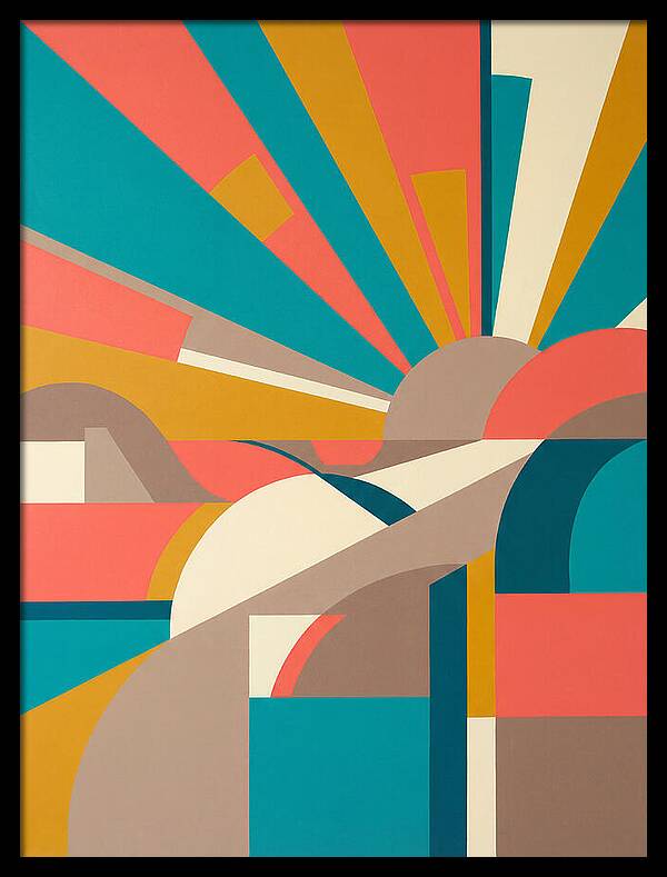 Abstract Sunrise In Bold Colors