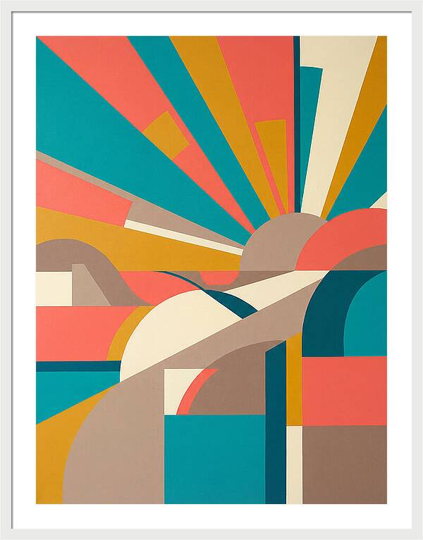 Abstract Sunrise In Bold Colors