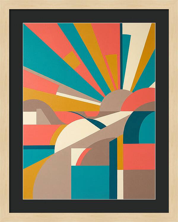 Abstract Sunrise In Bold Colors