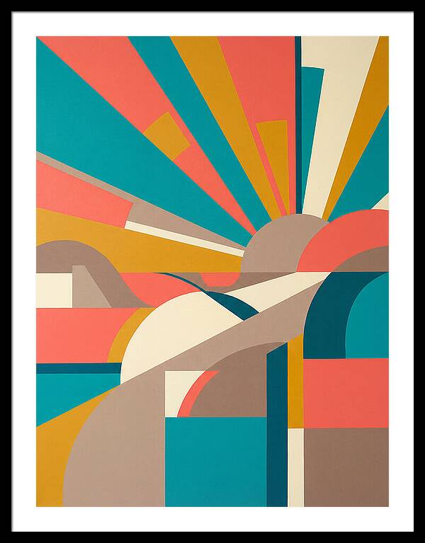 Abstract Sunrise In Bold Colors