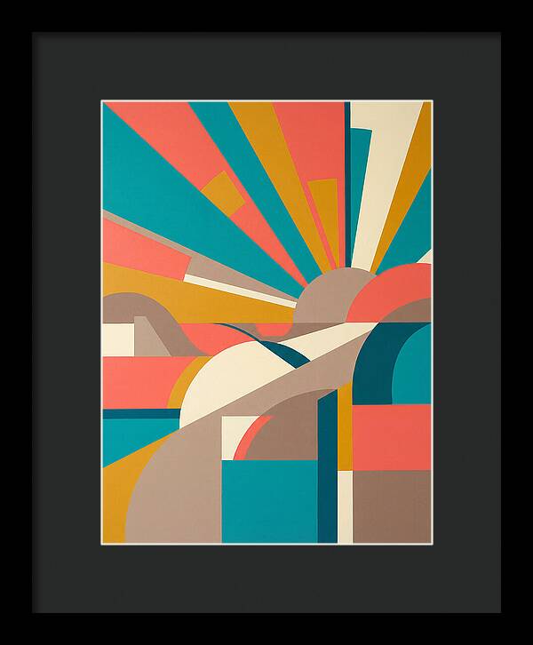 Abstract Sunrise In Bold Colors