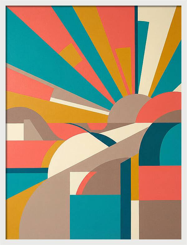 Abstract Sunrise In Bold Colors