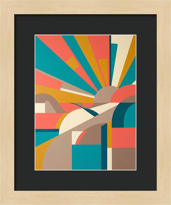 Abstract Sunrise In Bold Colors