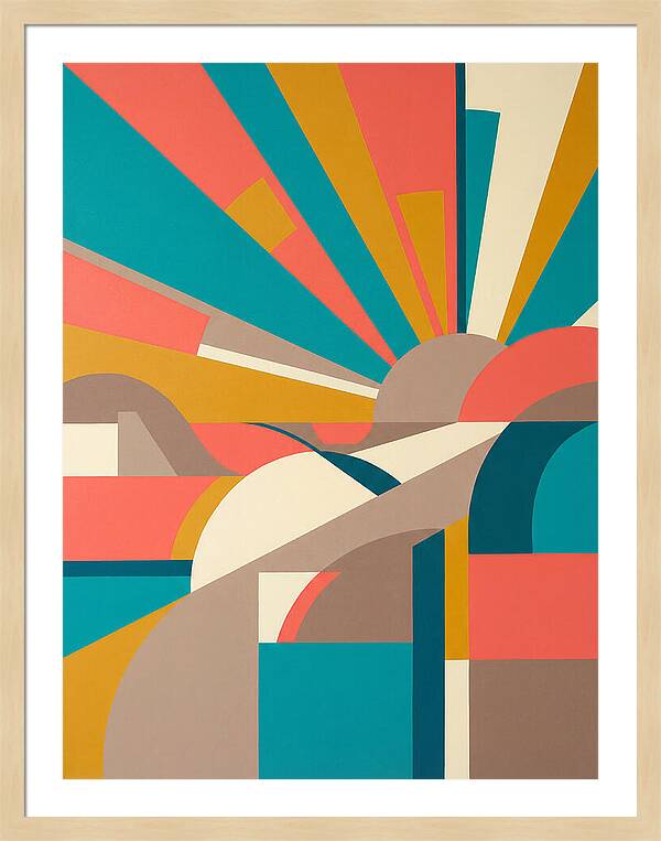 Abstract Sunrise In Bold Colors