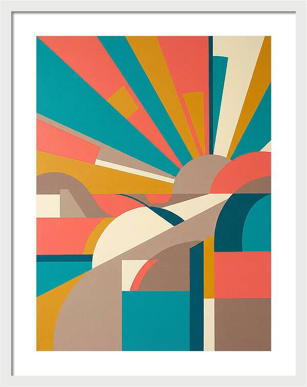Abstract Sunrise In Bold Colors