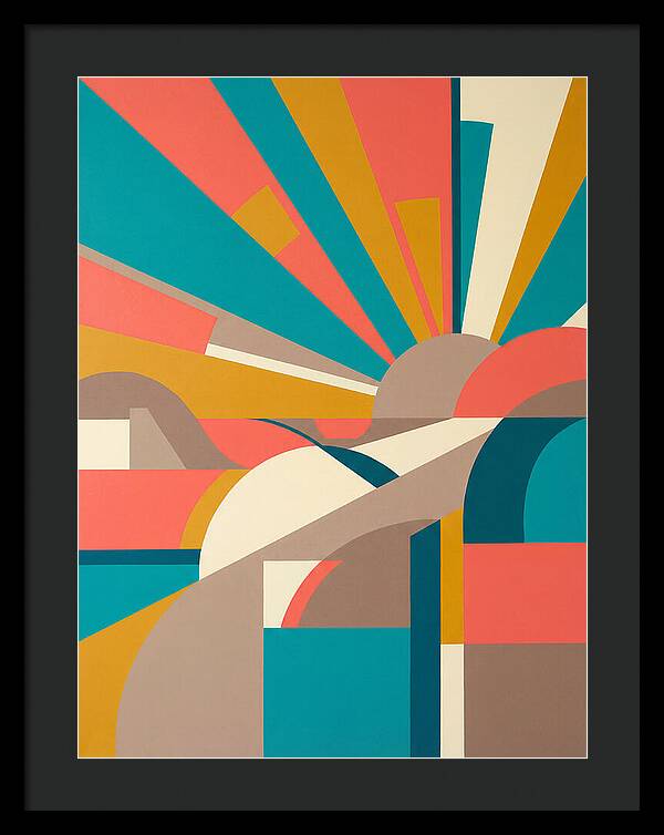 Abstract Sunrise In Bold Colors