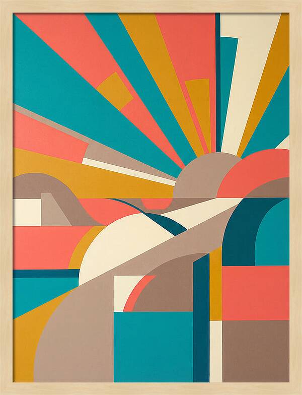 Abstract Sunrise In Bold Colors