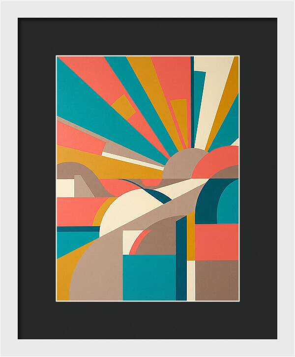 Abstract Sunrise In Bold Colors