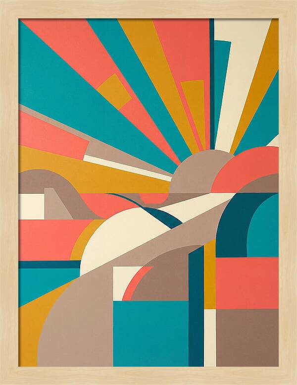 Abstract Sunrise In Bold Colors
