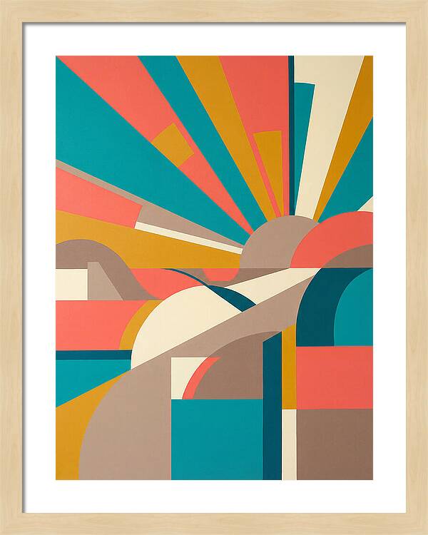 Abstract Sunrise In Bold Colors