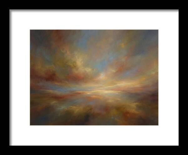 Abstract Sunrise Over Horizon