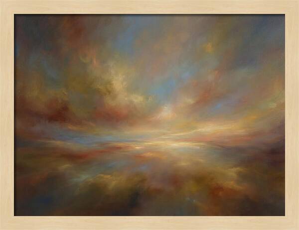 Abstract Sunrise Over Horizon