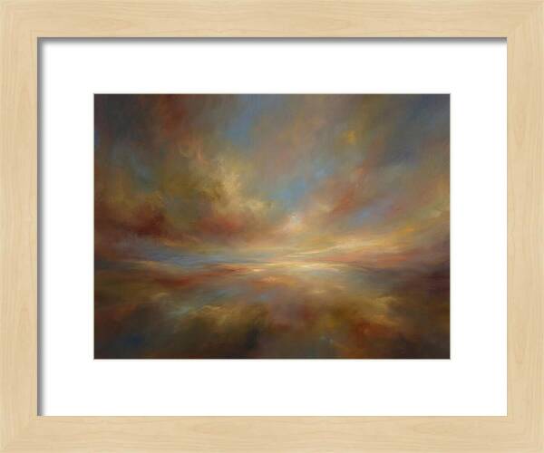 Abstract Sunrise Over Horizon