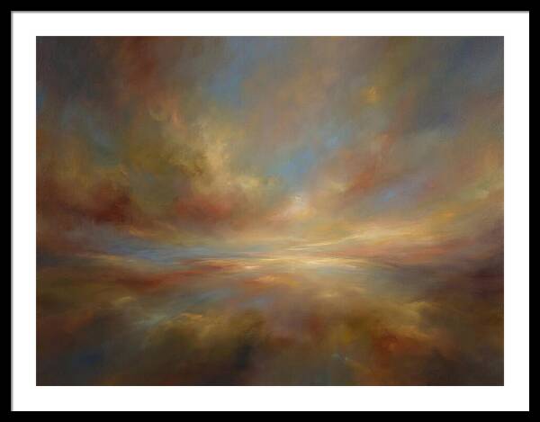 Abstract Sunrise Over Horizon