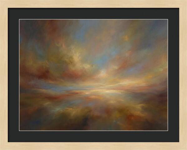 Abstract Sunrise Over Horizon