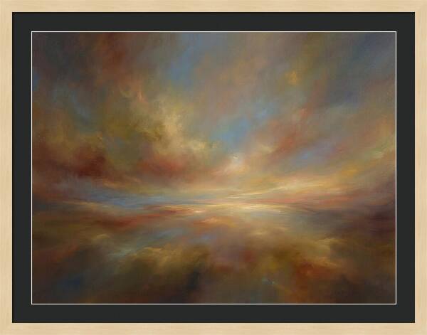 Abstract Sunrise Over Horizon