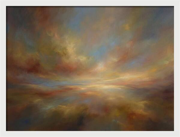 Abstract Sunrise Over Horizon