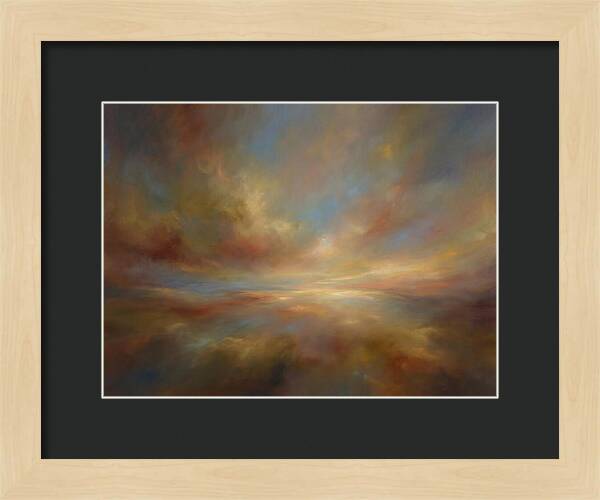 Abstract Sunrise Over Horizon