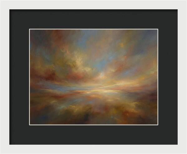 Abstract Sunrise Over Horizon