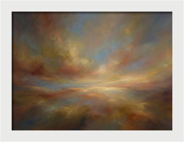 Abstract Sunrise Over Horizon