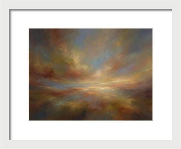 Abstract Sunrise Over Horizon