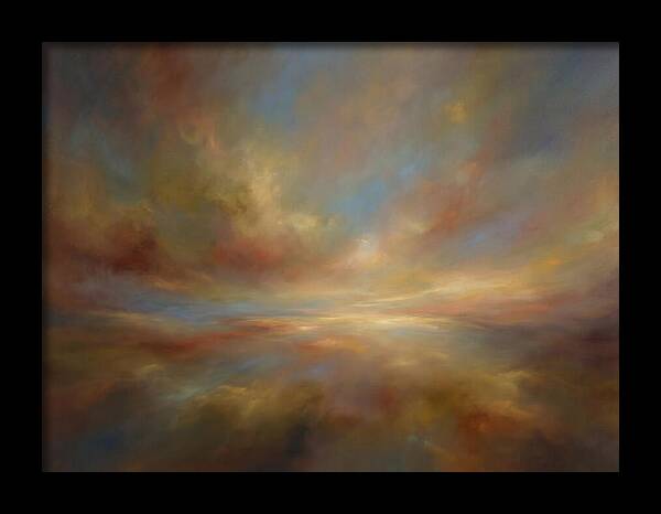 Abstract Sunrise Over Horizon