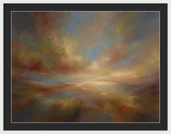 Abstract Sunrise Over Horizon