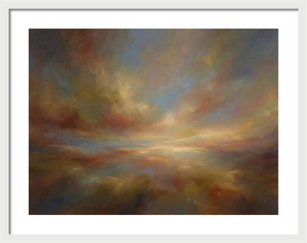 Abstract Sunrise Over Horizon