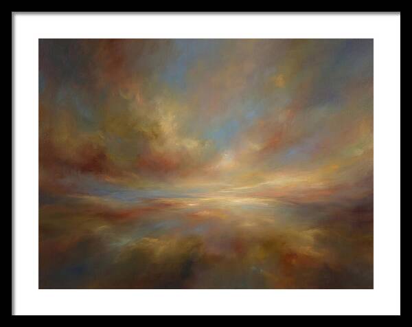 Abstract Sunrise Over Horizon