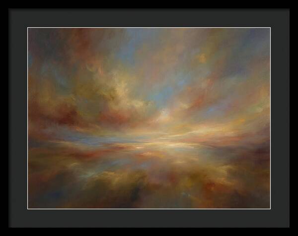 Abstract Sunrise Over Horizon