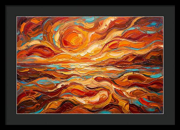 Abstract Sunset Over Mediterranean Sea