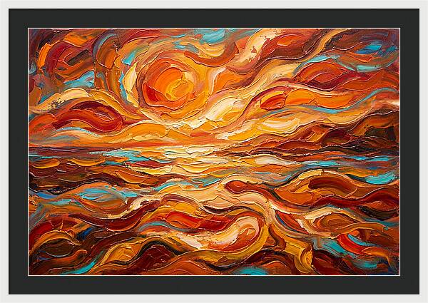 Abstract Sunset Over Mediterranean Sea