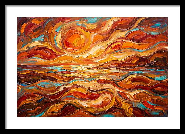 Abstract Sunset Over Mediterranean Sea